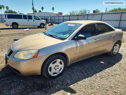 1G2ZF58B874223922 — 2007 Pontiac G6, Передняя часть, фото до ремонта