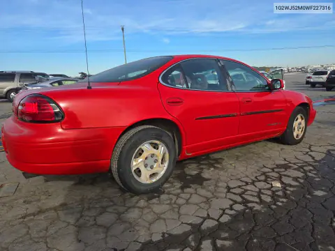 1998 Pontiac Grand Prix Se VIN 1G2WJ52M0WF227316 фото 3