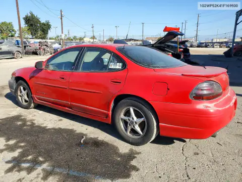 2001 Pontiac Grand Prix VIN 1G2WP52K41F169930 фото 2