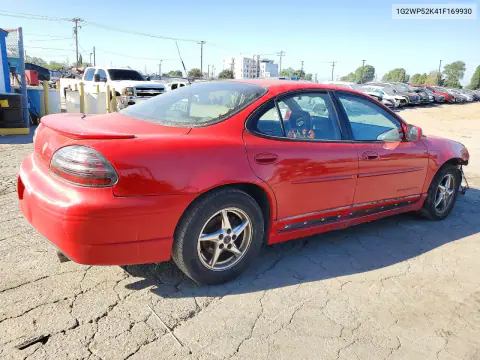 2001 Pontiac Grand Prix VIN 1G2WP52K41F169930 фото 3
