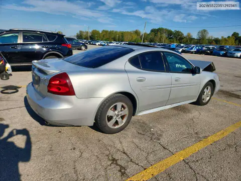 2005 Pontiac Grand Prix Gt VIN 2G2WS522351292341 фото 3