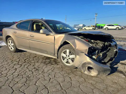 2007 Pontiac Grand Prix VIN 2G2WP552671192881 фото 4