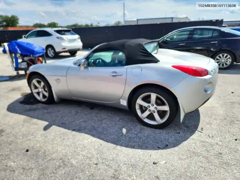 2006 Pontiac Solstice VIN 1G2MB35B16Y113638 фото 2