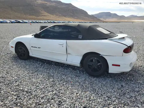 2000 Pontiac Sunfire Gt VIN 4G2JB32T3YB200218 фото 2