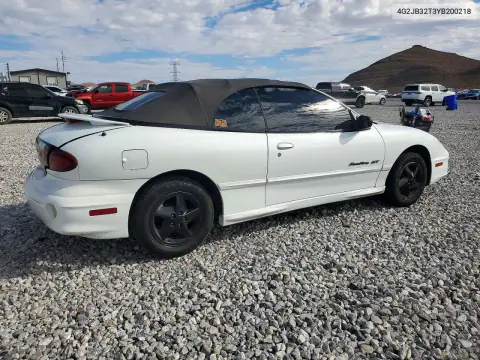 2000 Pontiac Sunfire Gt VIN 4G2JB32T3YB200218 фото 3