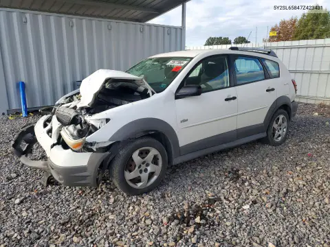 5Y2SL65847Z423431 — 2007 Pontiac VIBE, Передняя часть, фото до ремонта