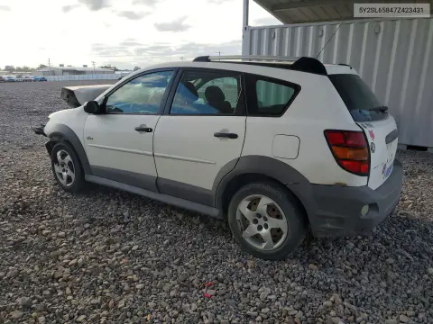 2007 Pontiac Vibe Base VIN 5Y2SL65847Z423431 фото 2