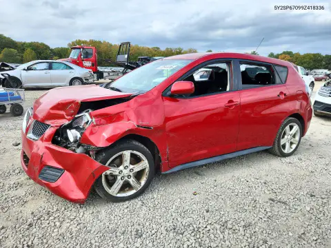 5Y2SP67099Z418336 — 2009 Pontiac VIBE, Передняя часть, фото до ремонта