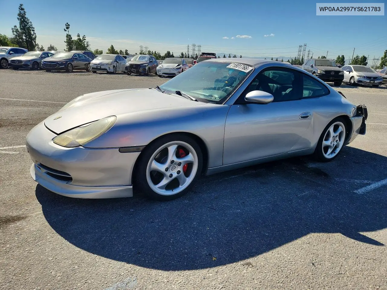 2000 Porsche 911 Carrera 2 VIN WP0AA2997YS621783 фото 1