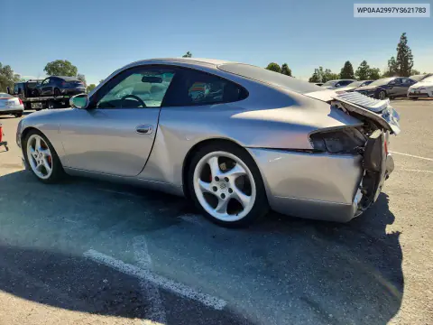 2000 Porsche 911 Carrera 2 VIN WP0AA2997YS621783 фото 2
