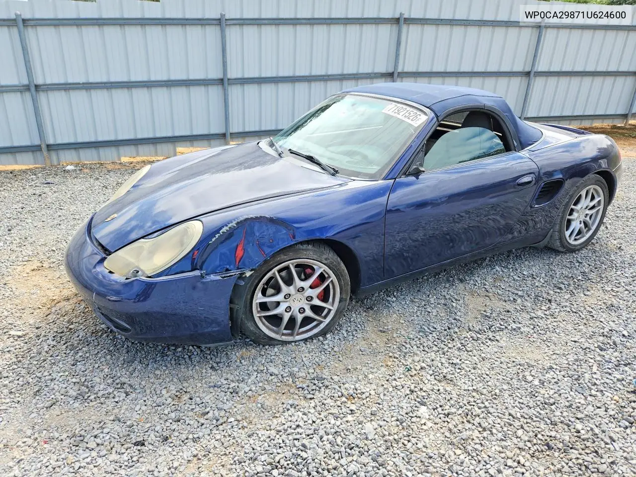 2001 Porsche Boxster VIN WP0CA29871U624600 фото 1
