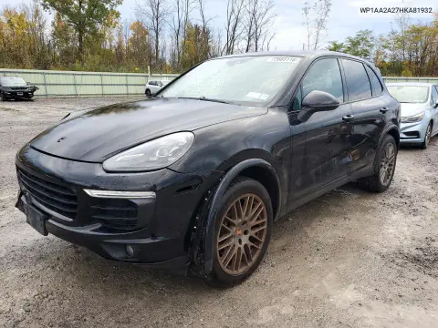 WP1AA2A27HKA81932 — 2017 Porsche Cayenne, Передняя часть, фото до ремонта