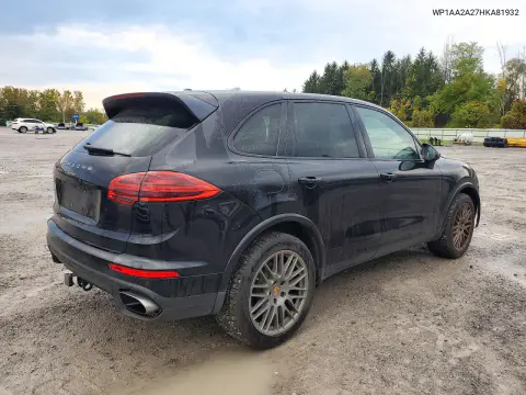 2017 Porsche Cayenne VIN WP1AA2A27HKA81932 фото 3