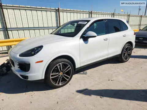 WP1AA2A29JKA02475 — 2018 Porsche Cayenne, Передняя часть, фото до ремонта