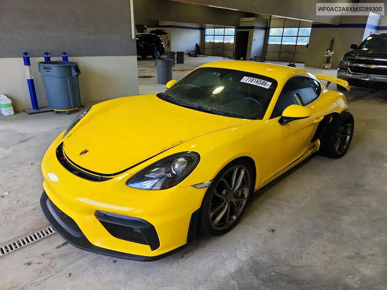2021 Porsche Cayman Gt4 VIN WP0AC2A8XMS289300 фото 1