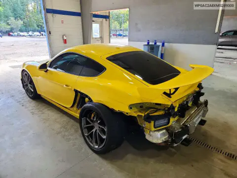 2021 Porsche Cayman Gt4 VIN WP0AC2A8XMS289300 фото 2