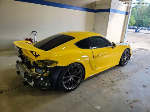 2021 Porsche Cayman Gt4 VIN WP0AC2A8XMS289300 фото 3