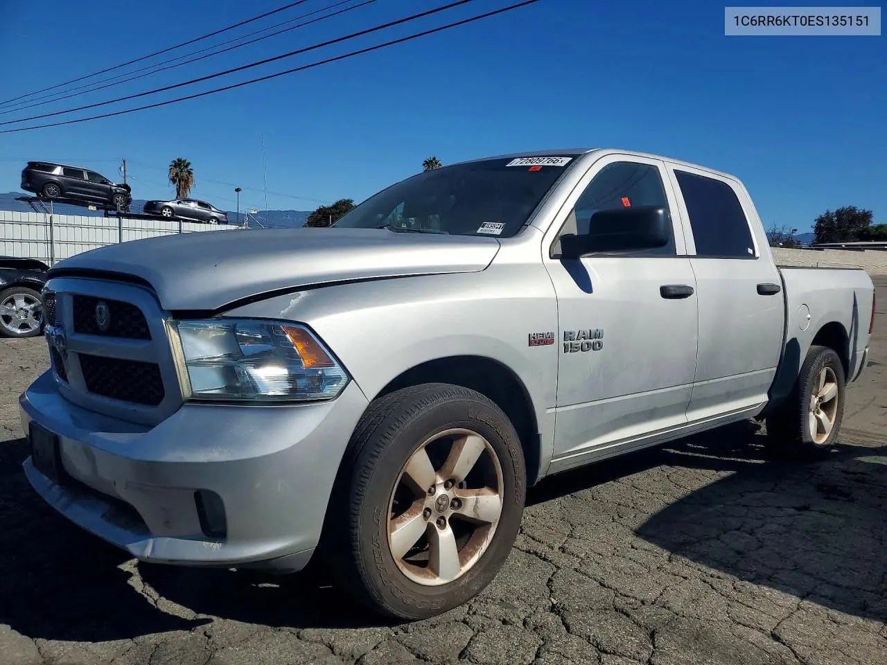 1C6RR6KT0ES135151 RAM 1500 2014 — повреждение Боковая часть, фото до ремонта
