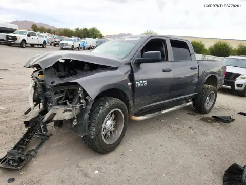 1C6RR7KT1FS778261 — 2015 RAM 1500, Передняя часть, фото до ремонта