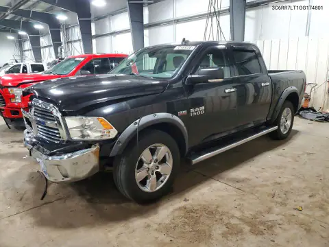 3C6RR7LT1GG174801 — 2016 RAM 1500, Передняя часть, фото до ремонта