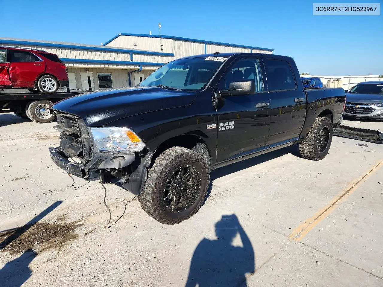 3C6RR7KT2HG523967 RAM 1500 2017 — повреждение Передняя часть, фото до ремонта