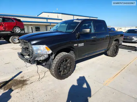 3C6RR7KT2HG523967 RAM 1500 2017 — повреждение Передняя часть, фото до ремонта