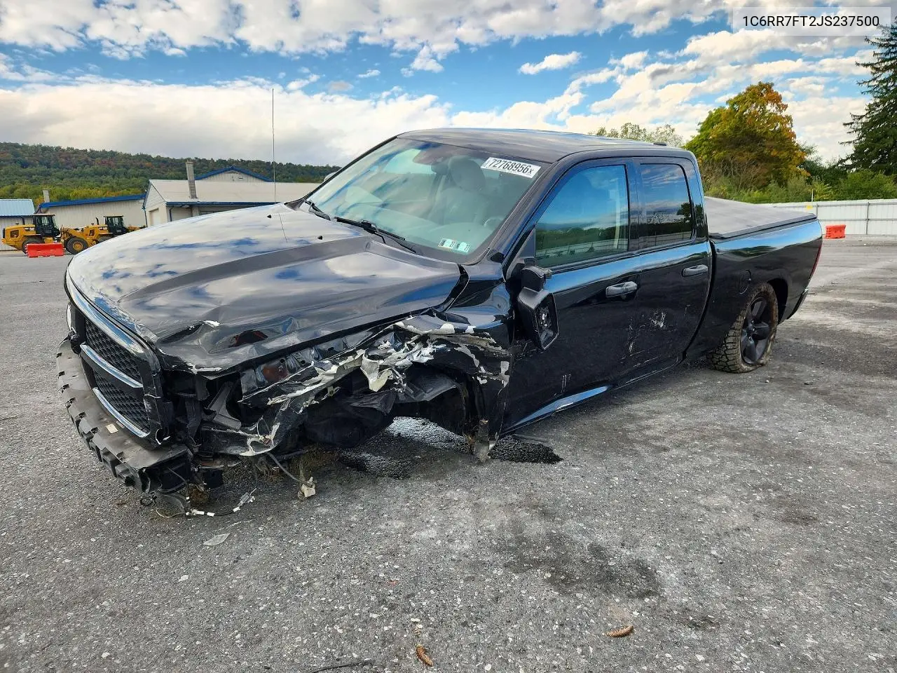 1C6RR7FT2JS237500 RAM 1500 2018 — повреждение Передняя часть, фото до ремонта