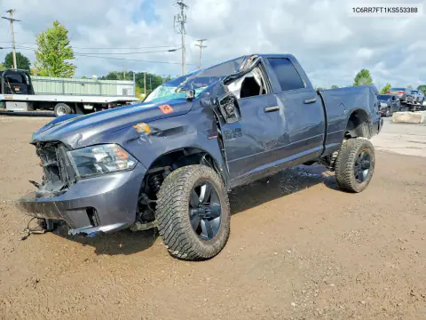 1C6RR7FT1KS553388 — 2019 RAM 1500, Повреждения со всех сторон, фото до ремонта