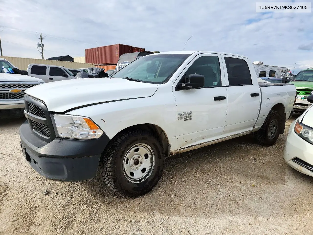 1C6RR7KT9KS627405 RAM 1500 2019 — повреждение Естественный износ, фото до ремонта