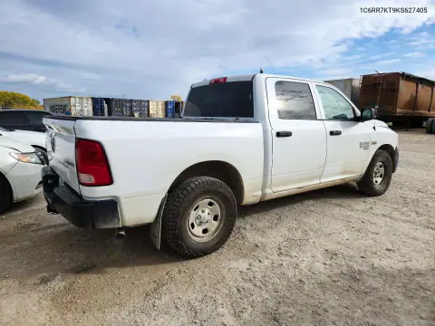 1C6RR7KT9KS627405 — 2019 RAM 1500, фото 3 с аукциона Copart 21.10.2026, Естественный износ