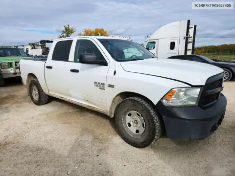 1C6RR7KT9KS627405 — 2019 RAM 1500, фото 4 с аукциона Copart 21.10.2026, Естественный износ