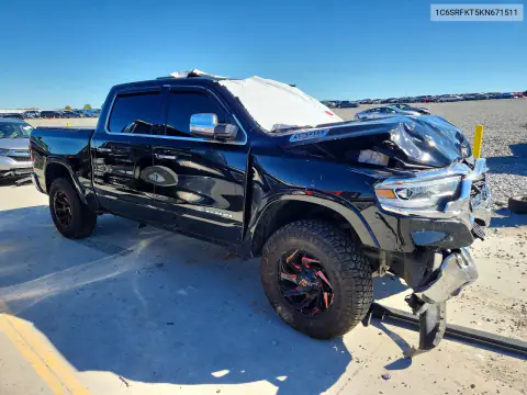 2019 Ram 1500 Longhorn VIN 1C6SRFKT5KN671511 фото 4