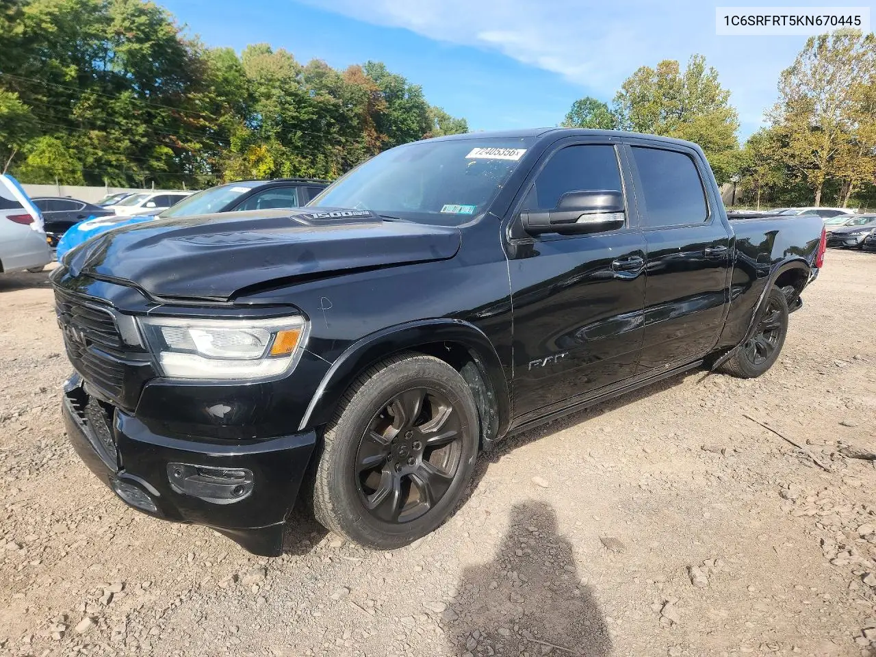 2019 Ram 1500 Laramie VIN 1C6SRFRT5KN670445 фото 1