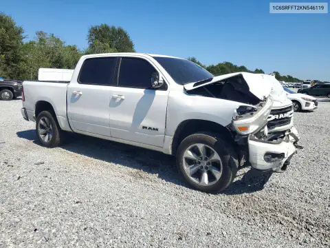 1C6SRFFT2KN546119 — 2019 RAM 1500, фото 4 с аукциона Copart, Передняя часть