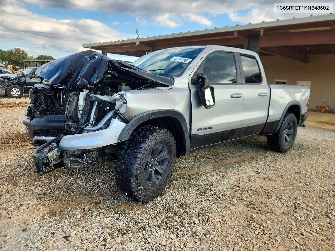 1C6SRFET1KN848602 RAM 1500 2019 — повреждение Передняя часть, фото до ремонта