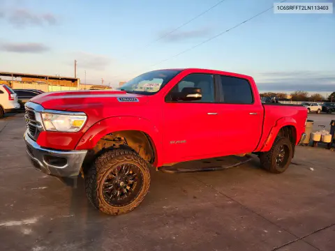 1C6SRFFT2LN113403 — 2020 RAM 1500, Передняя часть, фото до ремонта