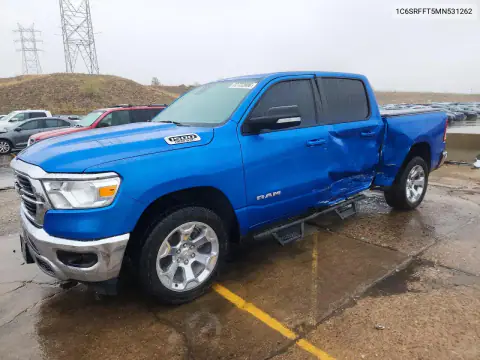 1C6SRFFT5MN531262 RAM 1500 2021 — повреждение Боковая часть, фото до ремонта