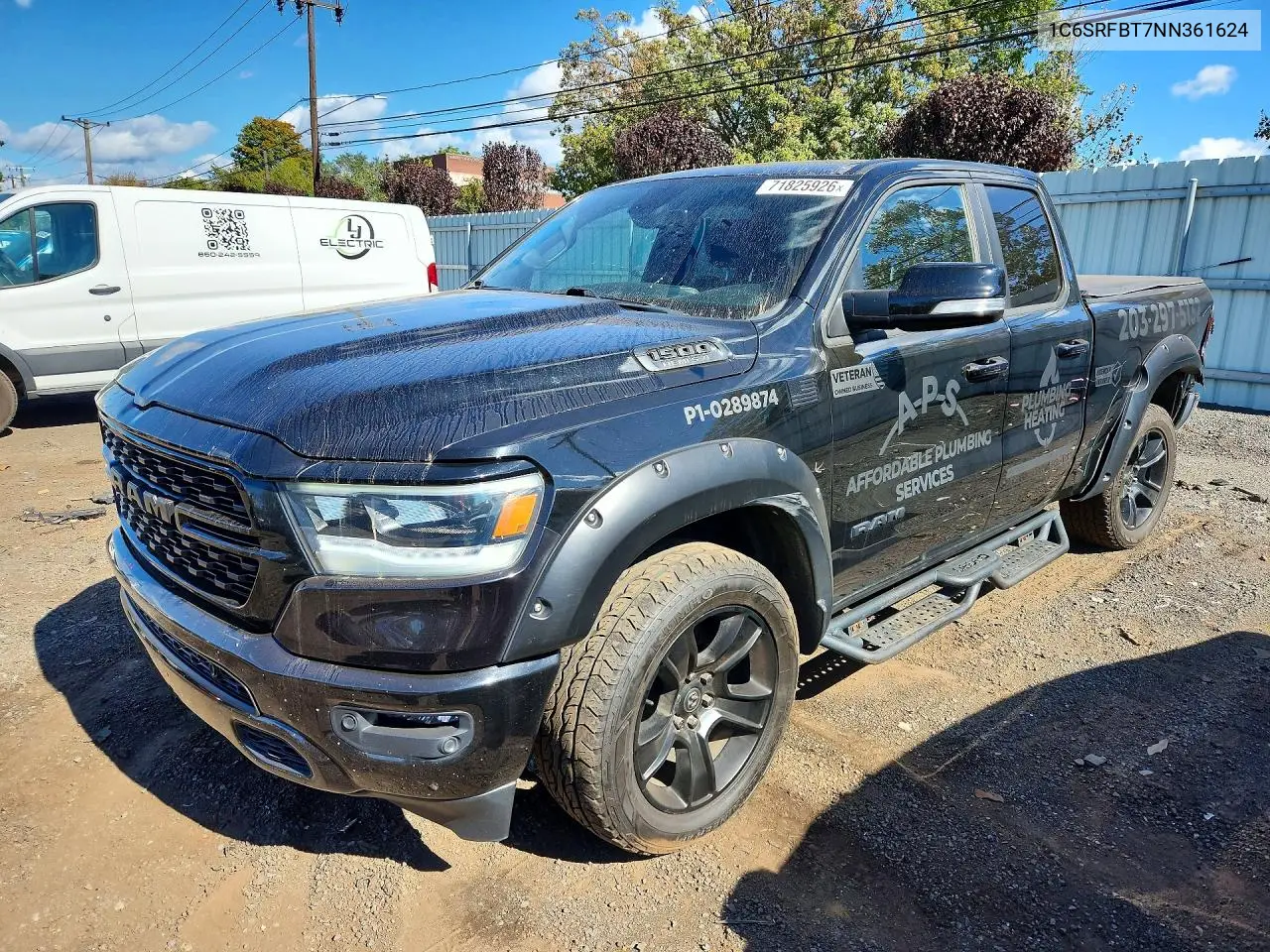 2022 Ram 1500 Big Horn/Lone Star VIN 1C6SRFBT7NN361624 фото 1