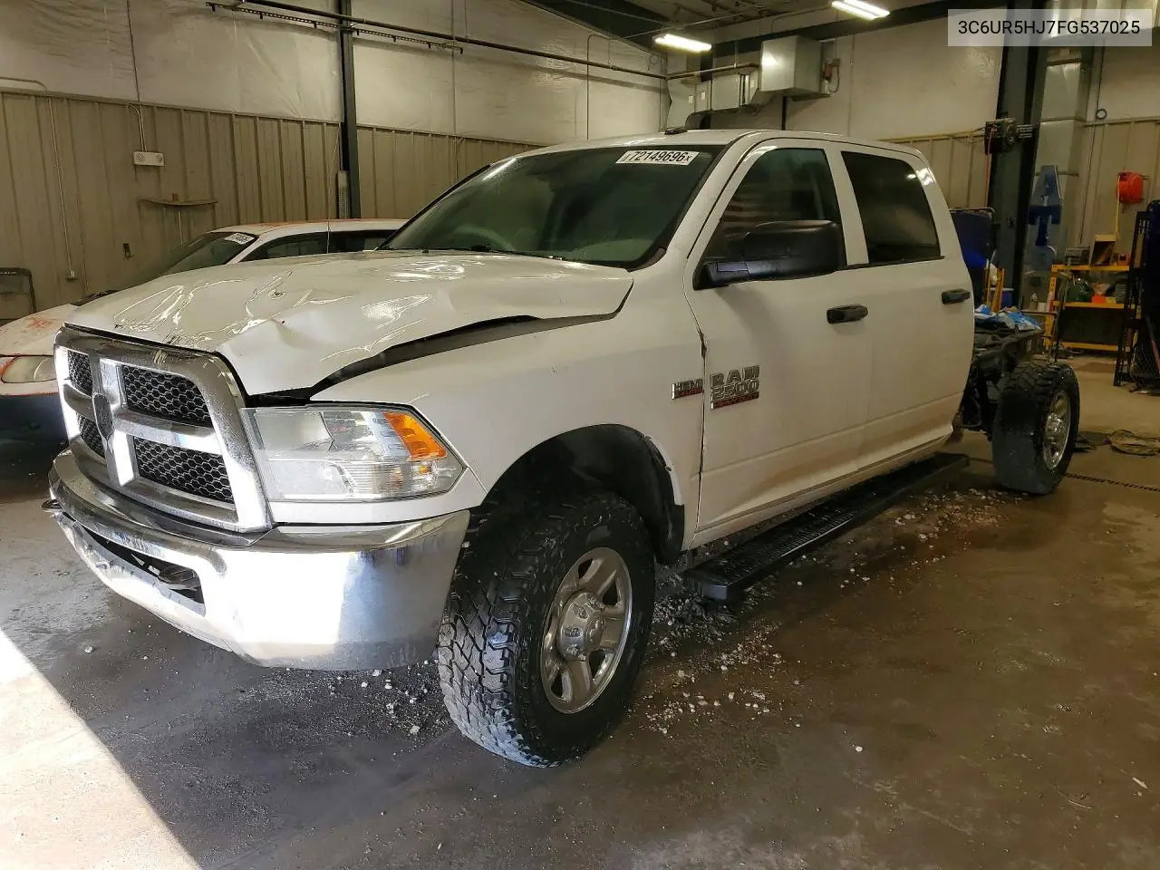 3C6UR5HJ7FG537025 RAM 2500 2015 — повреждение Передняя часть, фото до ремонта