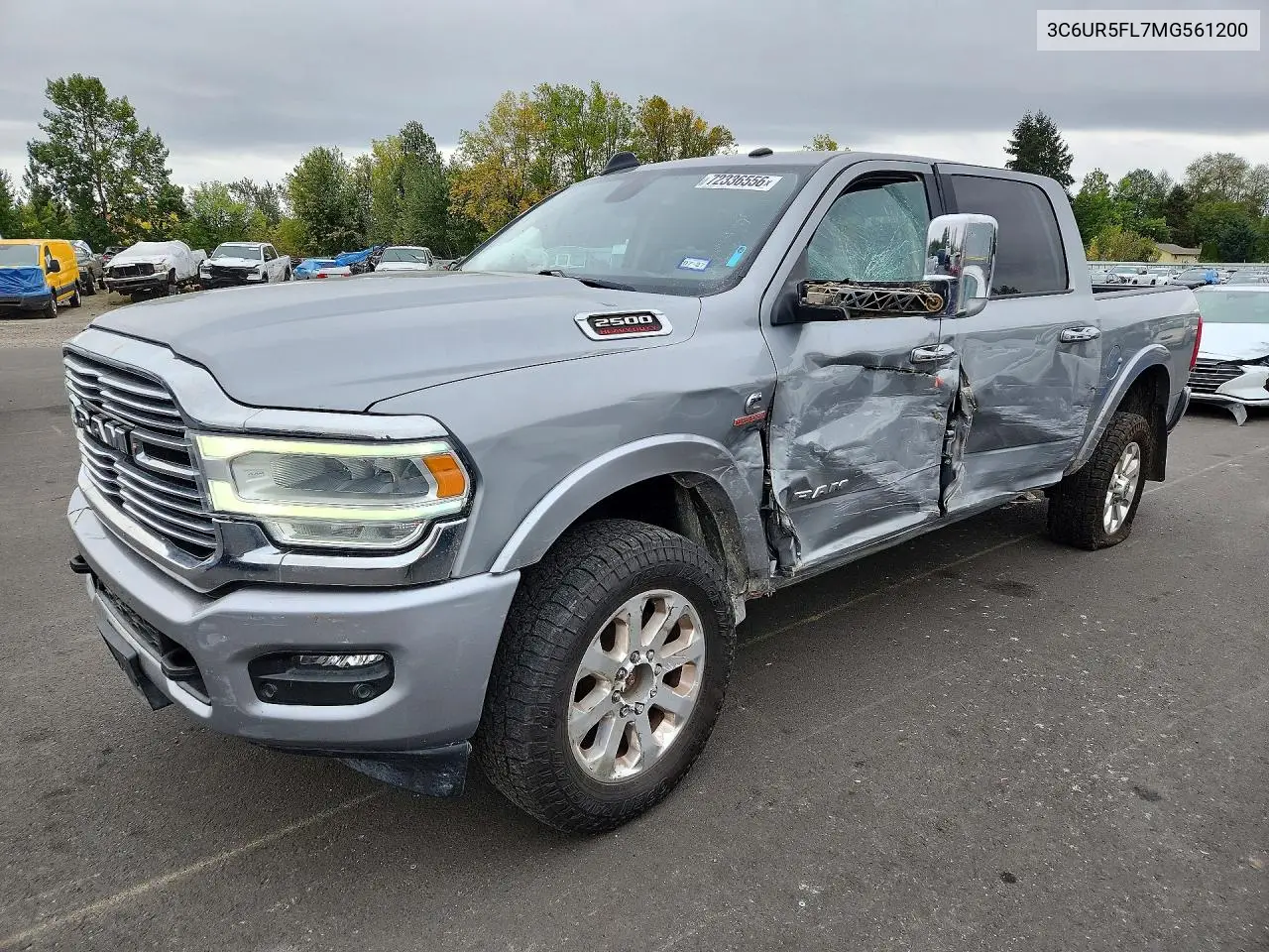 2021 Ram 2500 Laramie VIN 3C6UR5FL7MG561200 фото 1