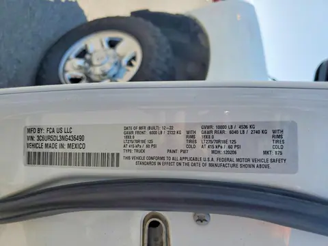 2022 RAM 2500 VIN 3C6UR5DL3NG436490 фото 13