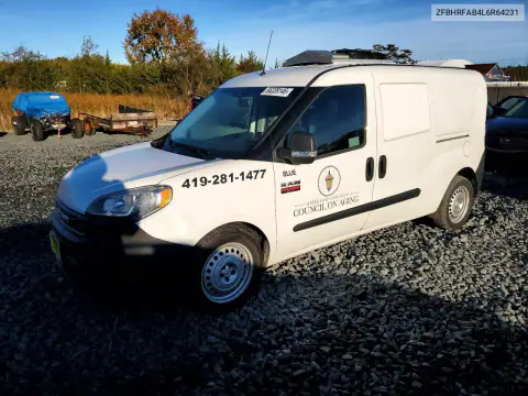 ZFBHRFAB4L6R64231 — 2020 RAM Promaster CITY, Задняя часть, фото до ремонта