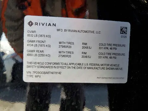 2026 Rivian R1s VIN 7PDSGGBA8TN078142 фото 13