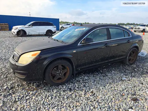 1G8ZS57B39F135709 — 2009 Saturn AURA, Задняя часть, фото до ремонта