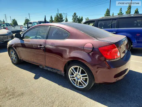 2007 Scion Tc Base VIN JTKDE167070157348 фото 2