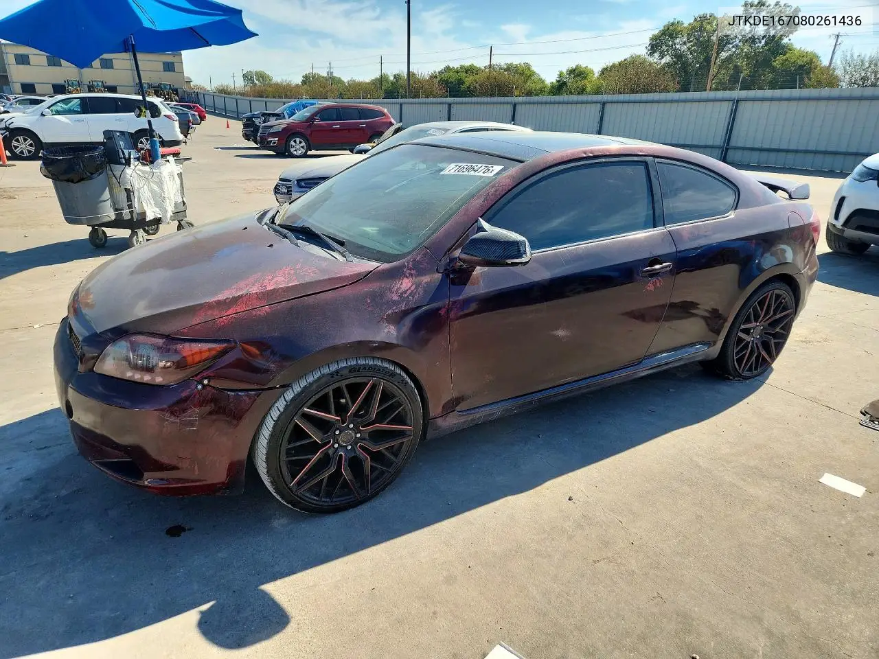 2008 Scion Tc Base VIN JTKDE167080261436 фото 1