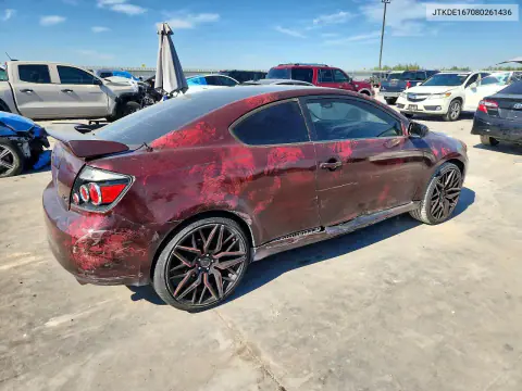 2008 Scion Tc Base VIN JTKDE167080261436 фото 3