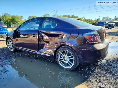 2008 Scion Tc Base VIN JTKDE167280275029 фото 2