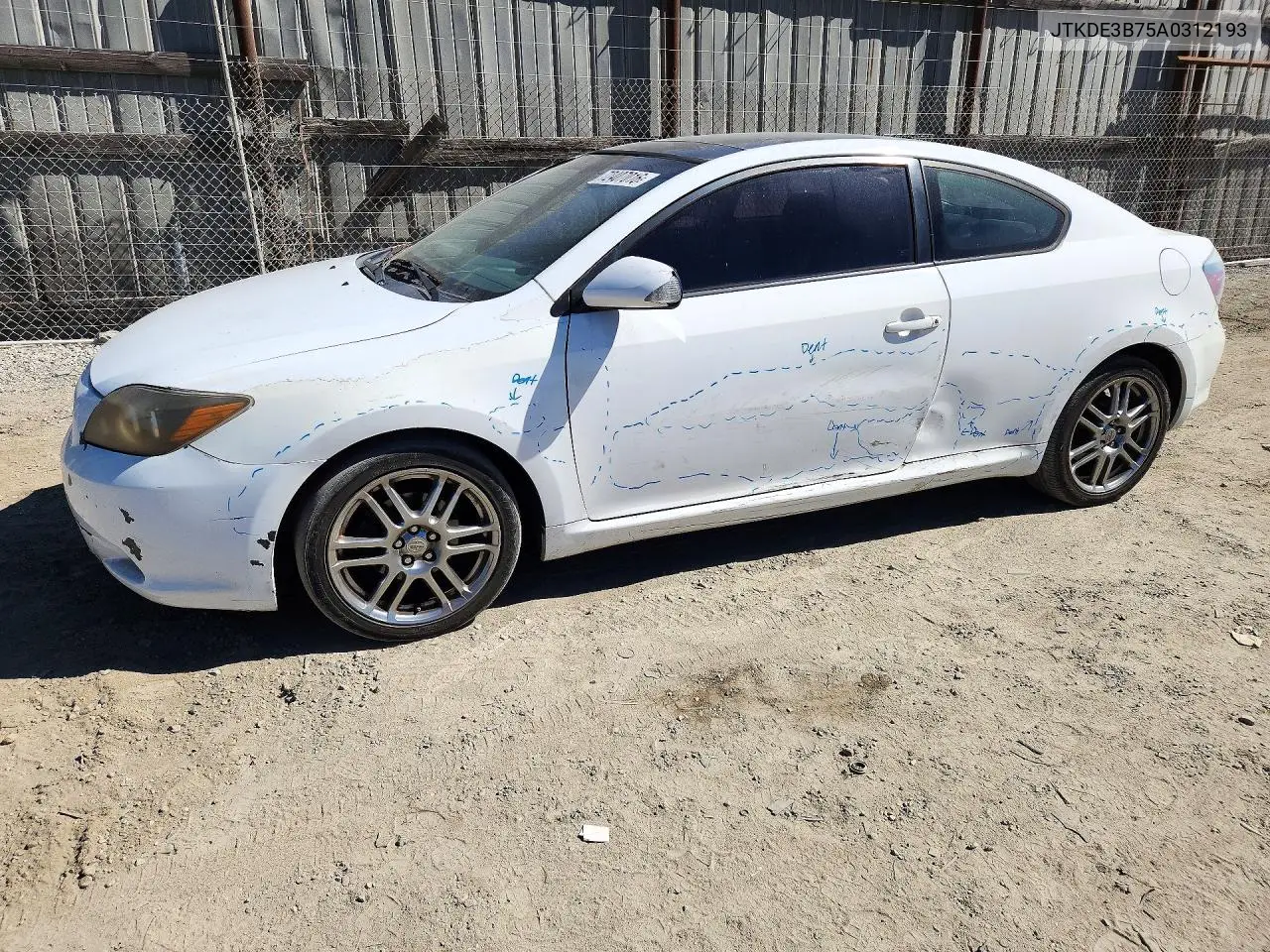 JTKDE3B75A0312193 Scion TC 2010 — повреждение Боковая часть, фото до ремонта