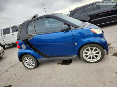 2009 Smart Fortwo Pure VIN WMEEJ31X99K232843 фото 3